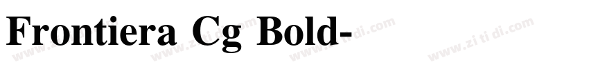 Frontiera Cg Bold字体转换